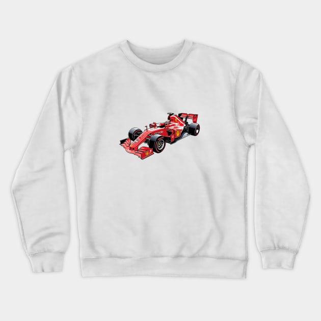 Red Formula 1 Car Crewneck Sweatshirt by Artifyio